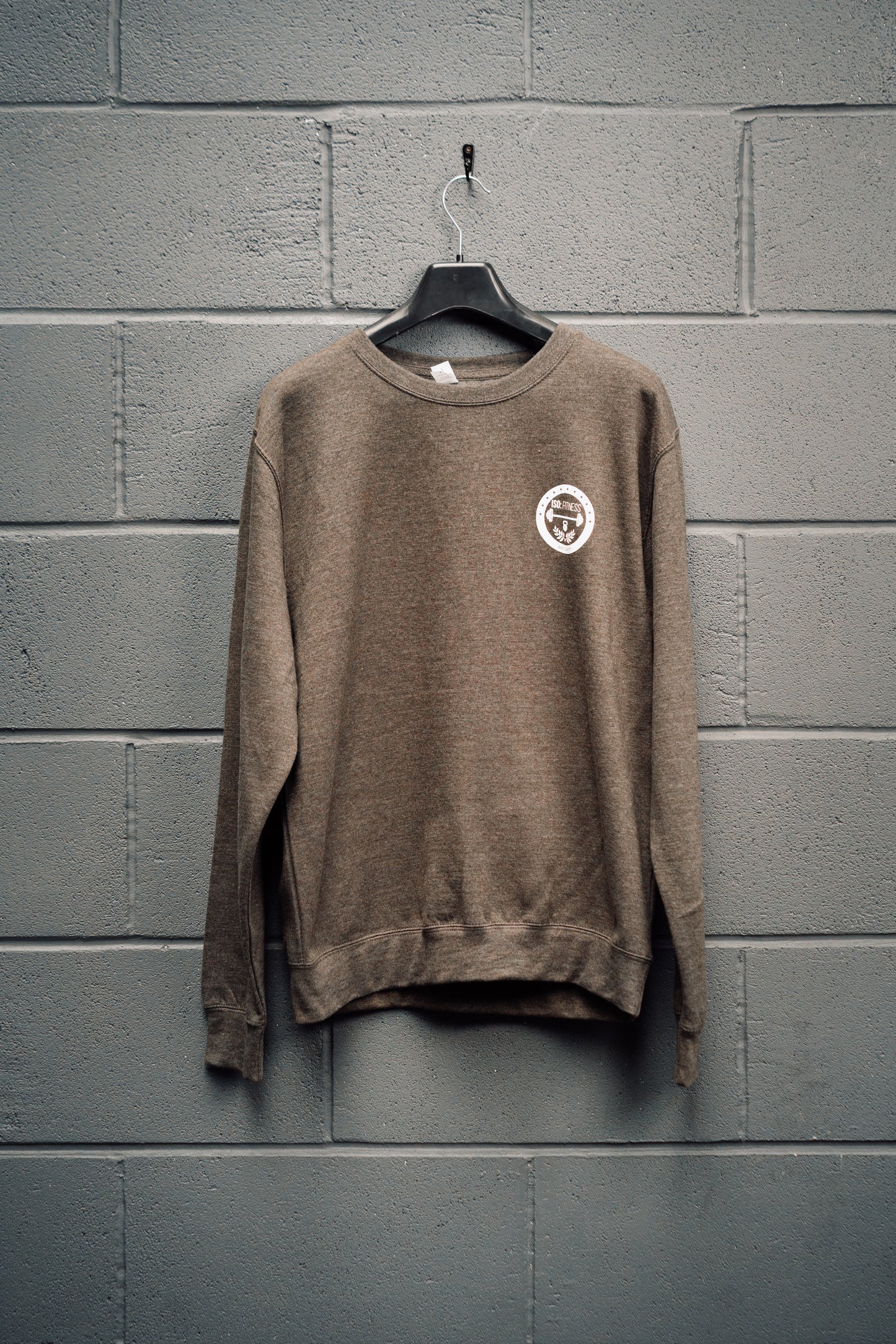 GREY SWEATER: WHITE LOGO